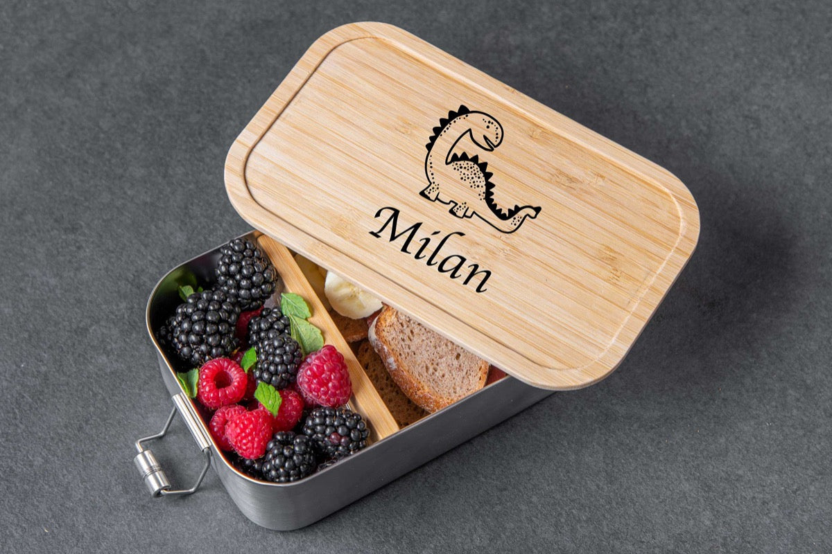Premium Brotdose personalisiert mit Namen für Kinder
