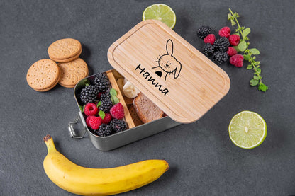 Premium Brotdose personalisiert mit Namen für Kinder