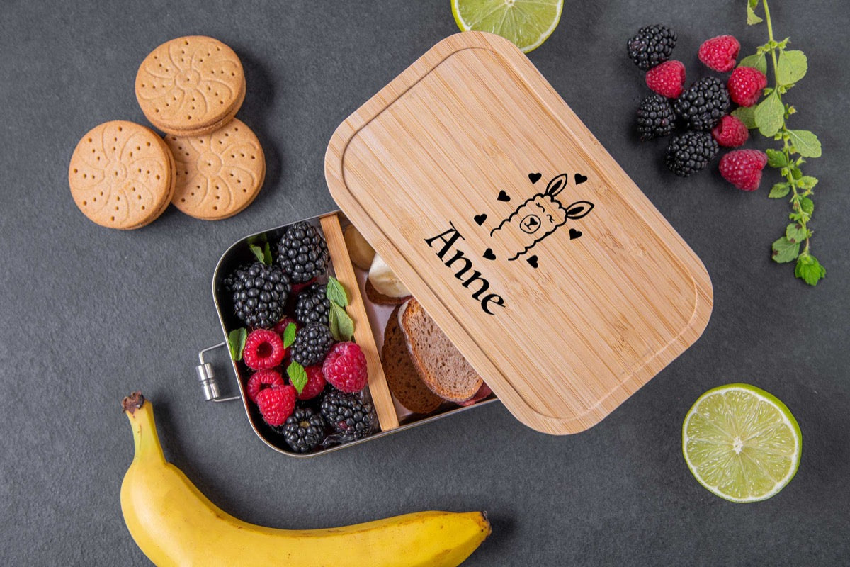 Premium Brotdose personalisiert mit Namen für Kinder