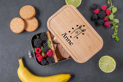 Premium Brotdose personalisiert mit Namen für Kinder