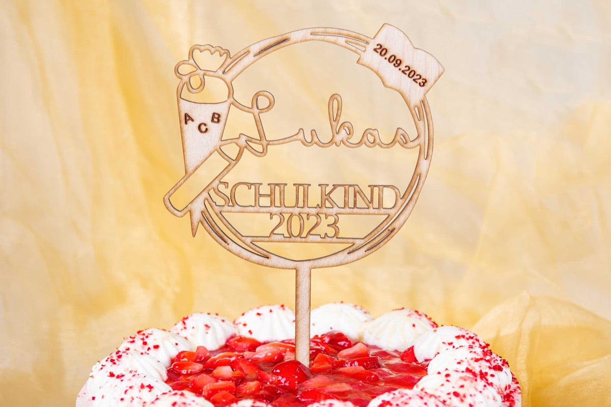Set 11 Topper Per Torta Inaugurazione Scuola 2025 – Endlich Schulkind, ABC, 123, Penne E Zaini, Per Festa Di Inizio Scuola