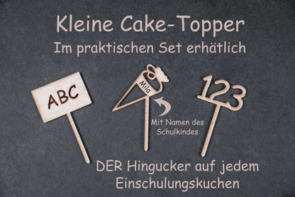 Personalisierter Cake Topper Schulkind Set