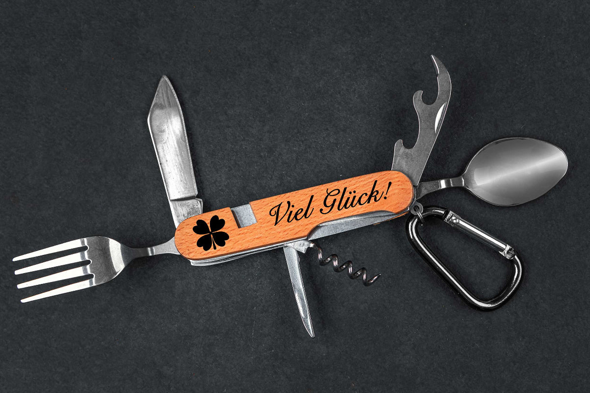 Wanderbesteck personalisiert - Campingbesteck