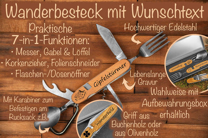 Wanderbesteck personalisiert • Campingbesteck