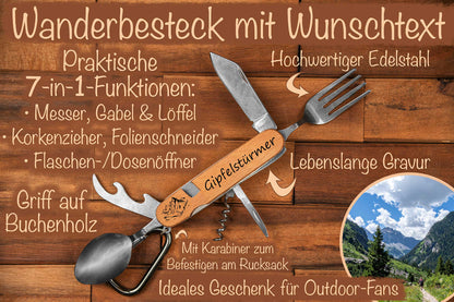 Wanderbesteck personalisiert - Campingbesteck