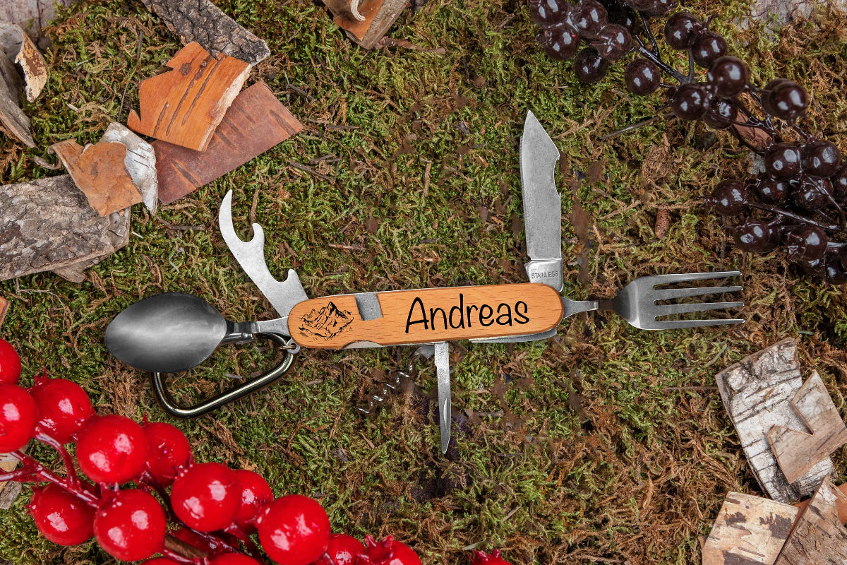 Wanderbesteck personalisiert - Campingbesteck