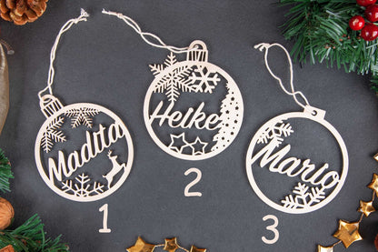 Personalisierter Christbaumschmuck mit Namen