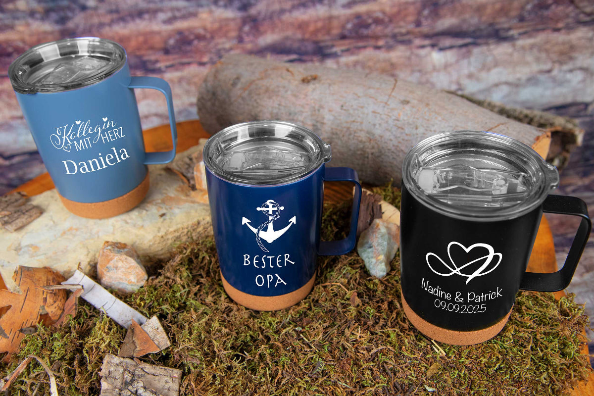 Thermobecher personalisiert mit Name - Trinkbecher aus Edelstahl