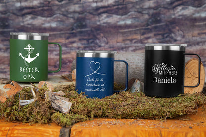 Thermobecher personalisiert mit Name - Edelstahl Trinkbecher