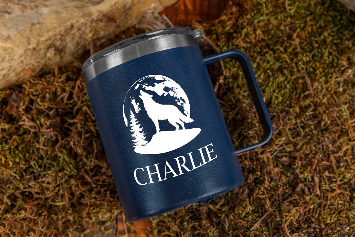 Thermobecher personalisiert mit Name - Edelstahl Trinkbecher