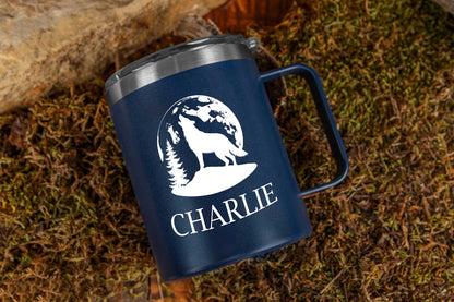 Thermobecher personalisiert mit Name - Edelstahl Trinkbecher