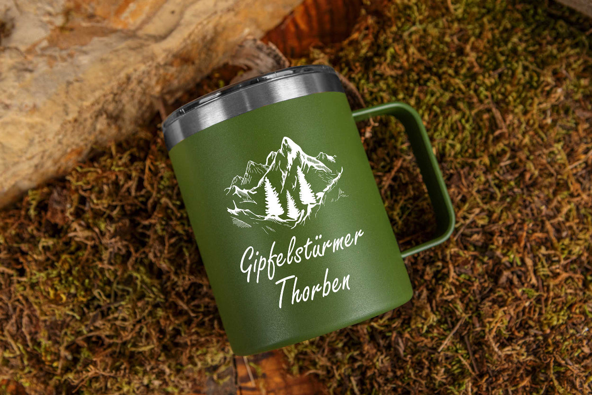 Thermobecher personalisiert mit Name - Edelstahl Trinkbecher