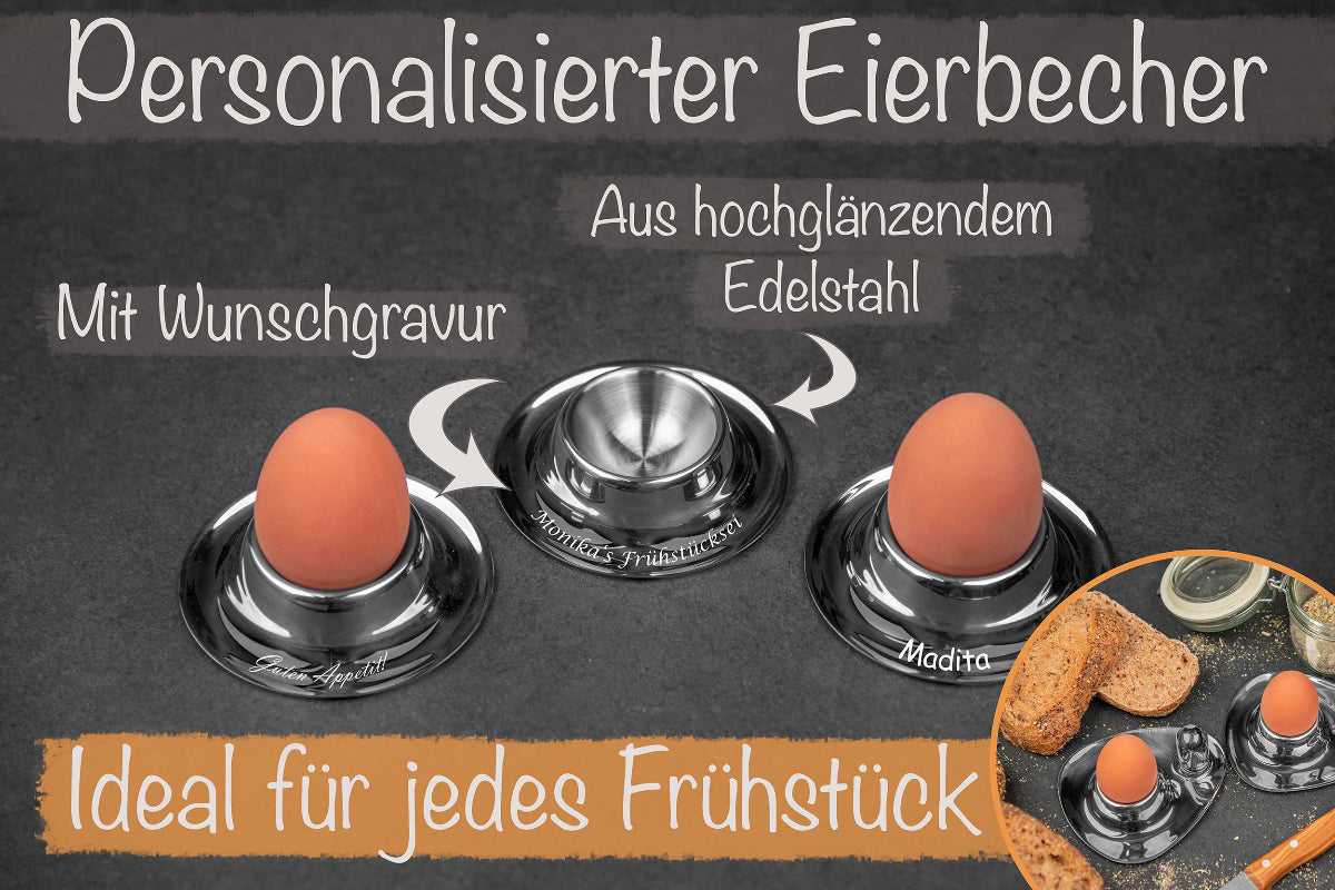 Personalisierter Eierbecher aus Edelstahl
