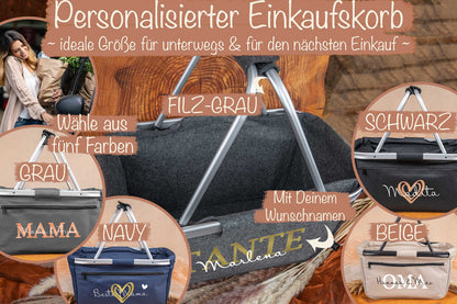Einkaufskorb personalisiert mit Namen
