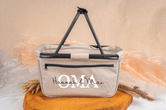 Personalisierter Einkaufskorb mit Namen aus Filz