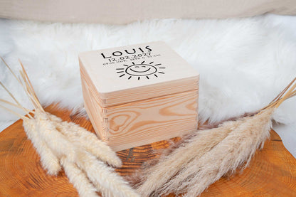 Personalisierte Erinnerungskiste mit Wunschgravur für Kinder