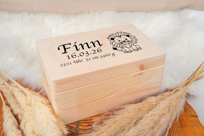 Personalisierte Erinnerungskiste mit Wunschgravur für Kinder