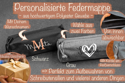 Federmäppchen personalisiert mit Namen