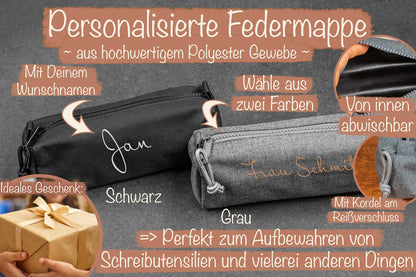 Personalisiertes Federmäppchen mit Namen