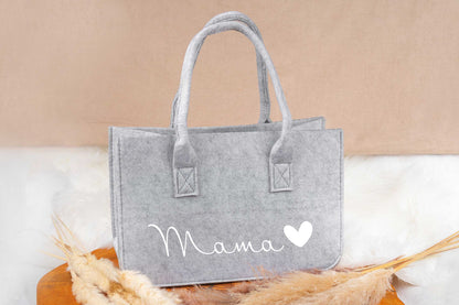 Filztasche personalisiert mit Name - Einkaufstasche, Shopper