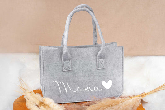 Filztasche personalisiert mit Name - Einkaufstasche, Shopper