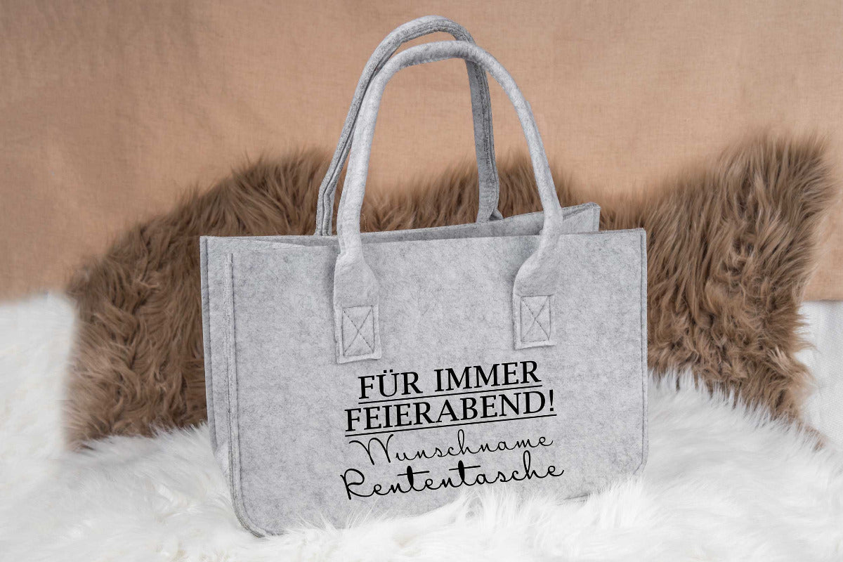 Tasche aus Filz personalisiert mit Name - Einkaufstasche, Shopper