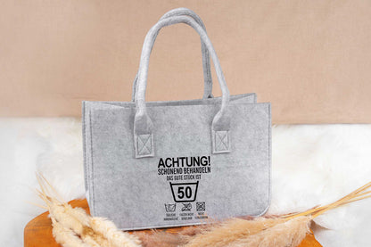 Tasche aus Filz personalisiert mit Name - Einkaufstasche, Shopper