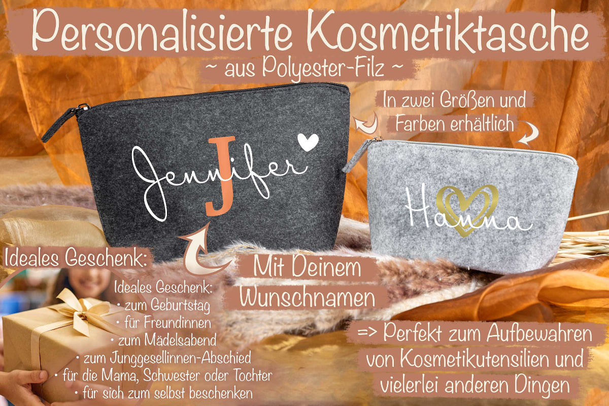 Kosmetiktasche Kulturbeutel personalisiert mit Namen