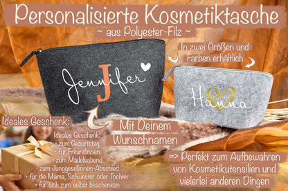 Kosmetiktasche Kulturbeutel personalisiert mit Namen