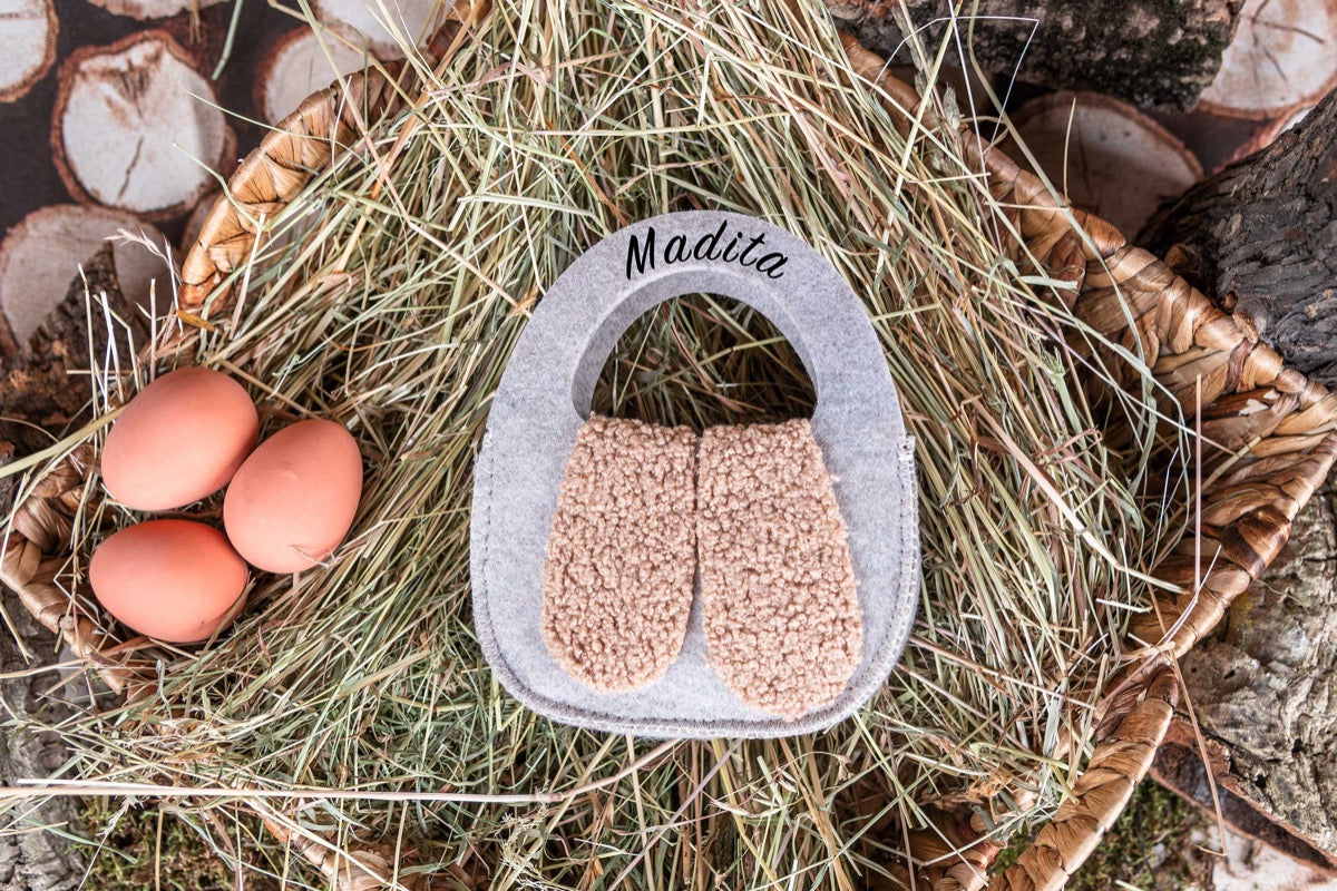 Personalisiertes Ostertäschchen mit Namen und Schlappohren