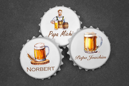 Flaschenöffner Kronkorken personalisiert bunt