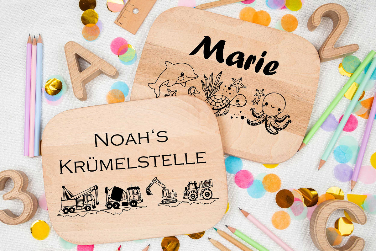 Frühstücksbrett personalisiert für Kinder