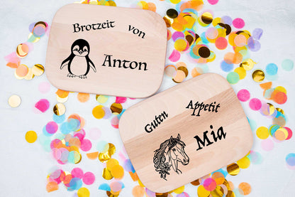 Personalisiertes Frühstücksbrett für Kinder