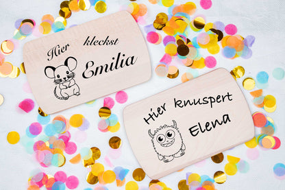 Personalisiertes Frühstücksbrett für Kinder