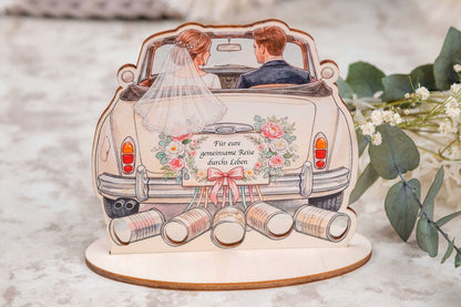 Geldgeschenk zur Hochzeit personalisiert • Hochzeitsauto