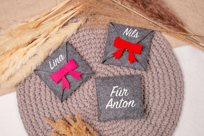 Geldgeschenk Schleife personalisiert als Täschchen