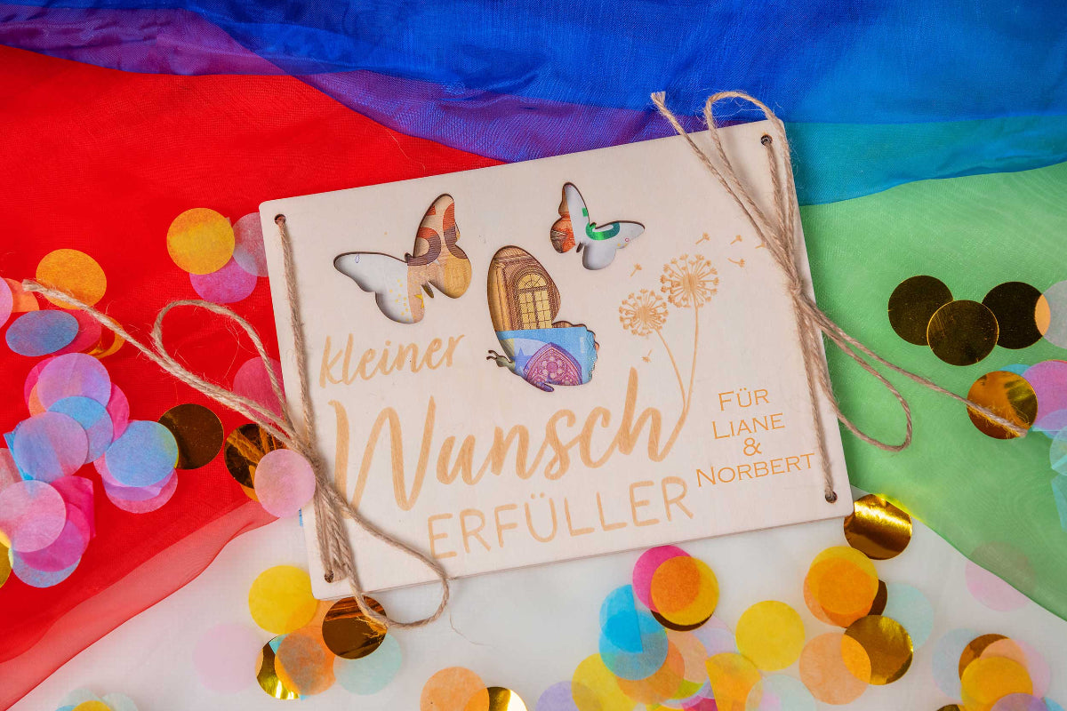 Geldgeschenk Reisegeld personalisiert mit Gravur