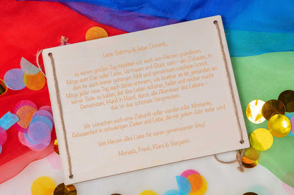 Geldgeschenk Reisegeld personalisiert mit Gravur