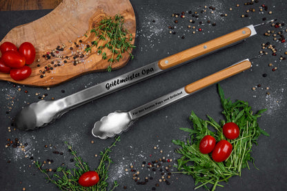 Personalisierte Grillzange aus Edelstahl