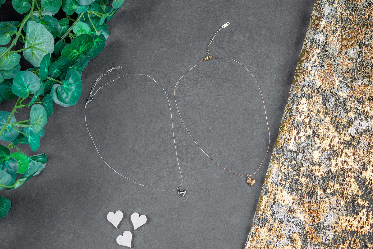 Halskette Herz mit Gravur personalisiert in silber und gold
