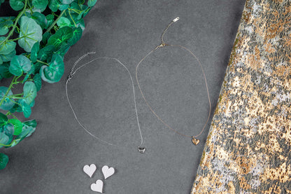 Halskette Herz mit Gravur personalisiert in silber und gold