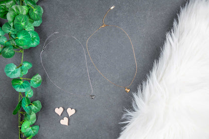 Halskette Herz mit Gravur personalisiert in silber und gold