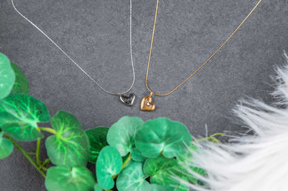 Halskette Herz mit Gravur personalisiert in silber und gold