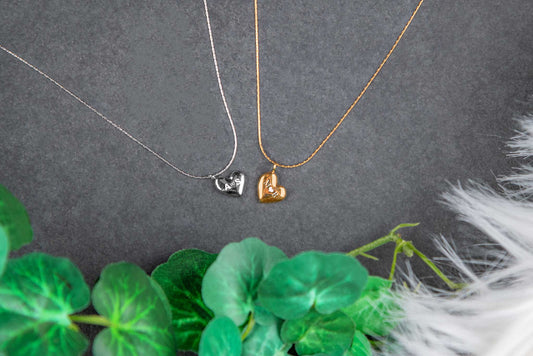 Halskette Herz mit Gravur personalisiert in silber und gold