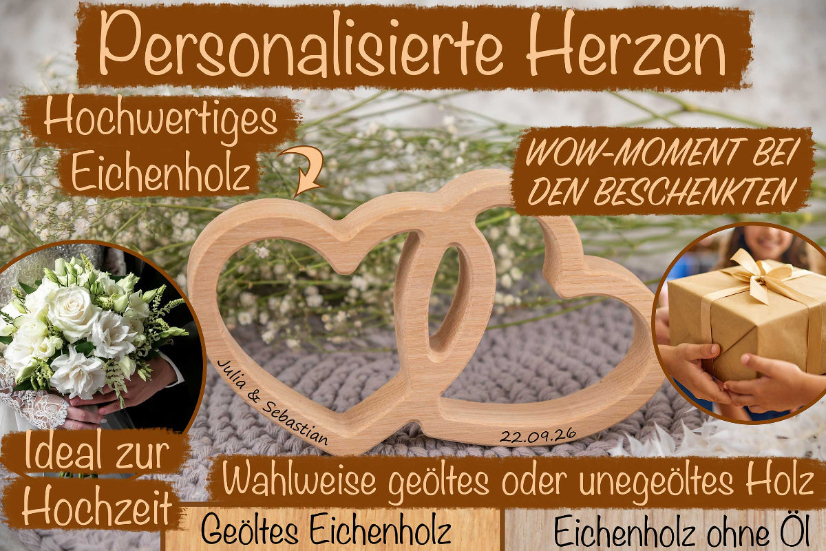 Personalisiertes Herz mit Gravur