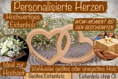 Personalisiertes Herz mit Gravur