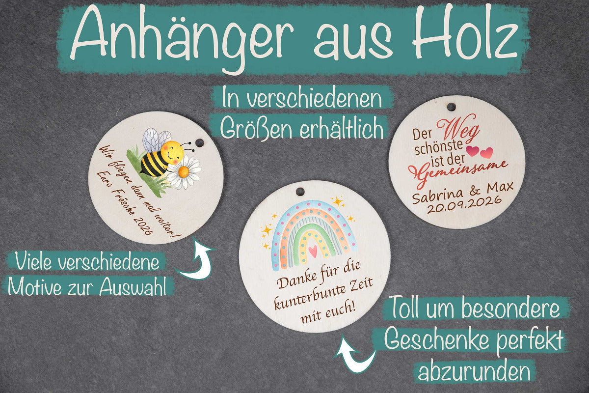 Holz Anhänger personalisiert - Personalisierter Anhänger