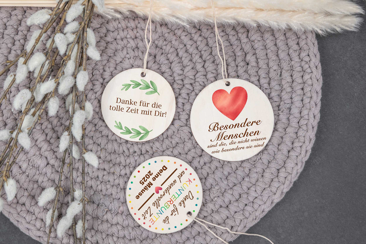 Holz Anhänger personalisiert - Personalisierter Anhänger