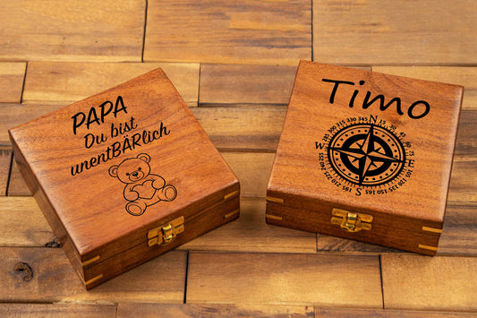 Schatzkiste personalisiert mit Deiner Wunschgravur - Holzkiste
