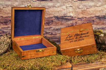 Schatzkiste Hochzeit personalisiert mit Deinem Wunschtext - Holzkiste